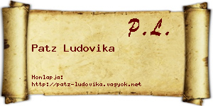 Patz Ludovika névjegykártya